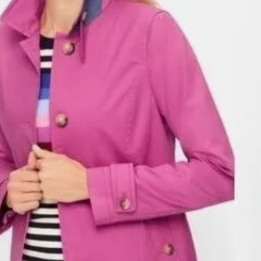 Talbots Fuchsia Trench Coat NWT